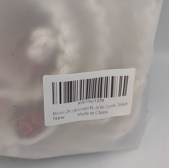 Mkono Macrame Plant Hanger Indoor Hanging Planter Basket Wood Beads 9"Dx9"Wx35"H - Picture 4 of 4